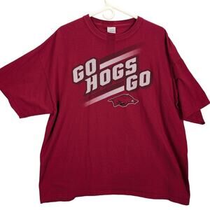 Razorbacks shirt Mens 2XL Red Go Hogs University of Arkansas Sports Athletics